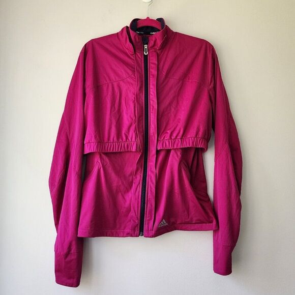 Adidas Adistar Convertible Wind Jacket | Size Medium | Pink Vest Removable Arms - Picture 1 of 14